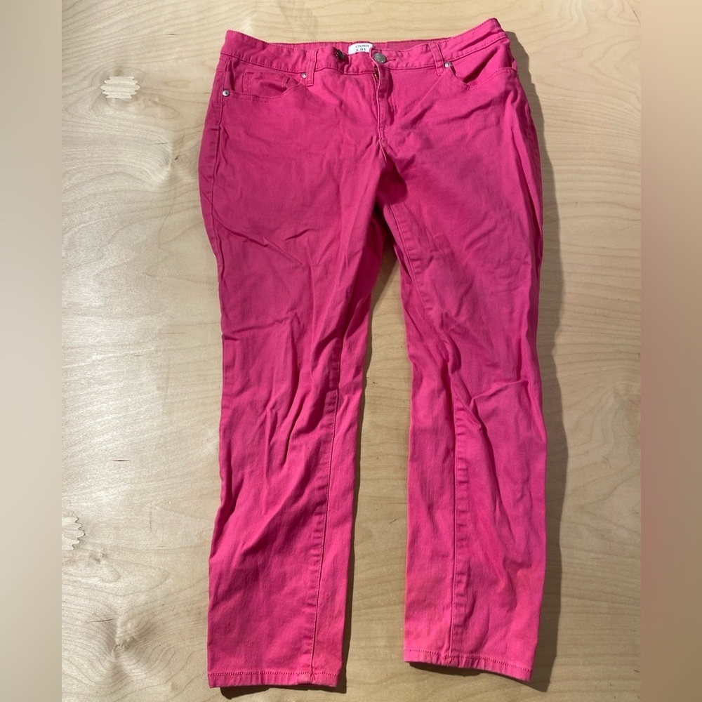 Crown & Ivy Fuchsia Ankle Trousers 10S (QK)